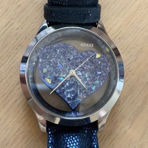 GUESS Navy Blue Women’s Heart Watch